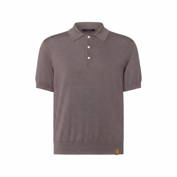 Louis Vuitton Superfine Yün Polo Açık Kahverengi T-Shirt