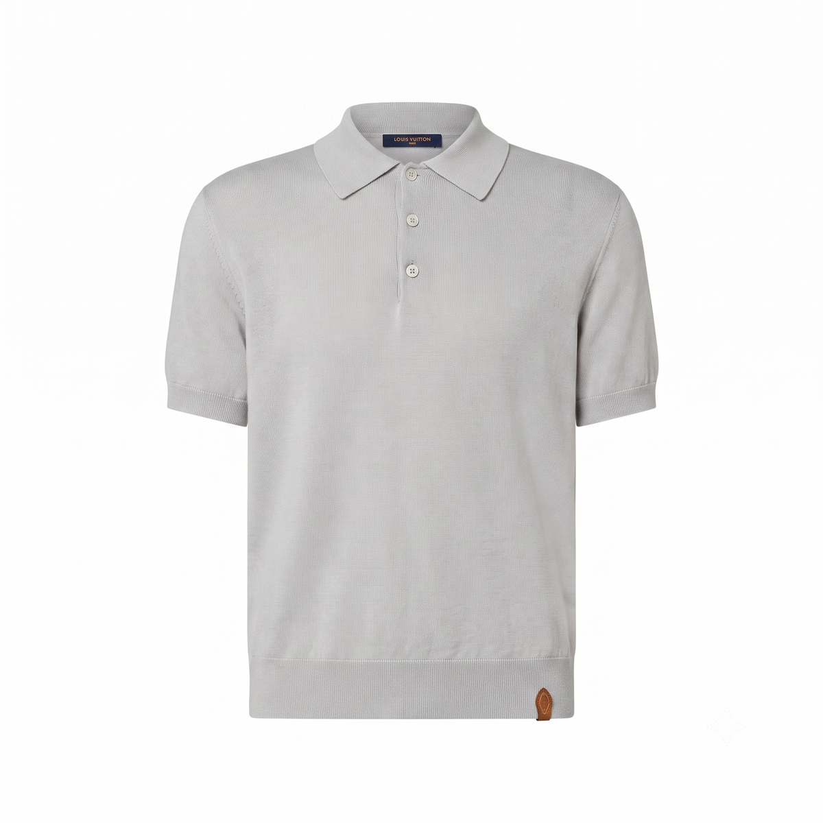Louis Vuitton Superfine Yün Polo Gri T-Shirt