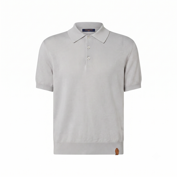 Louis Vuitton Superfine Yün Polo Gri T-Shirt