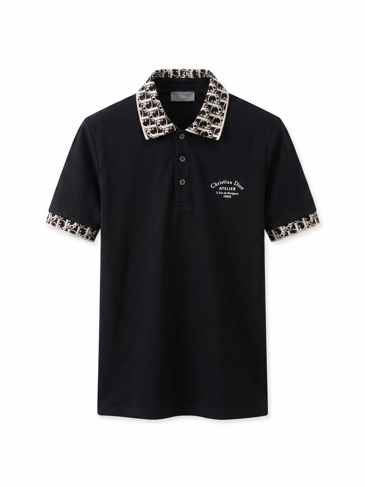 Dior Pamuk Polo Siyah T-Shirt