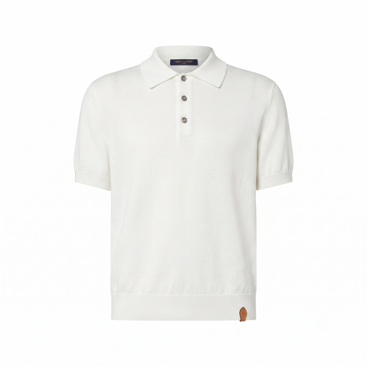 Louis Vuitton Superfine Yün Polo Beyaz T-Shirt