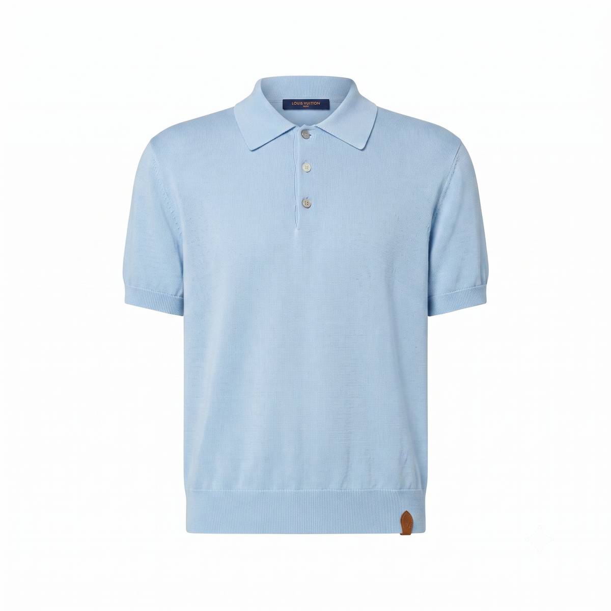 Louis Vuitton Superfine Yün Polo Buz Mavisi T-Shirt