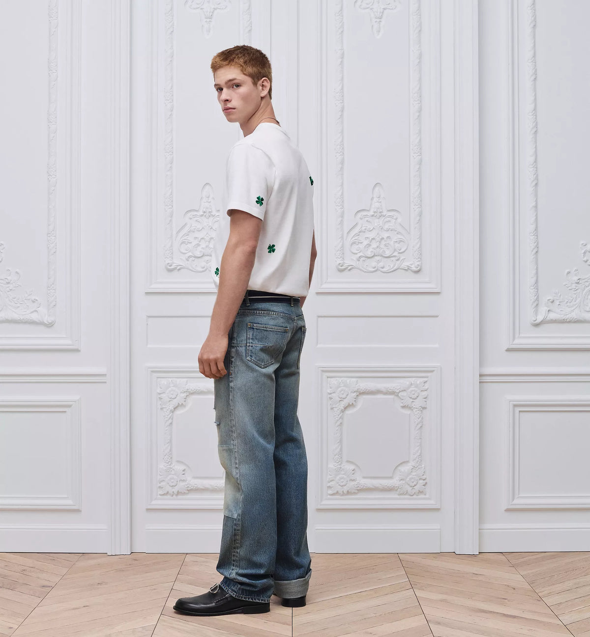 Dior Yonca Detaylı Beyaz T-Shirt