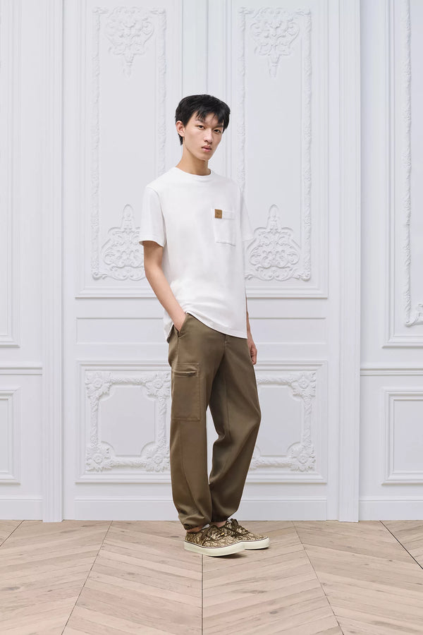 Dior Cepli Beyaz T-Shirt , Rahat Kesim