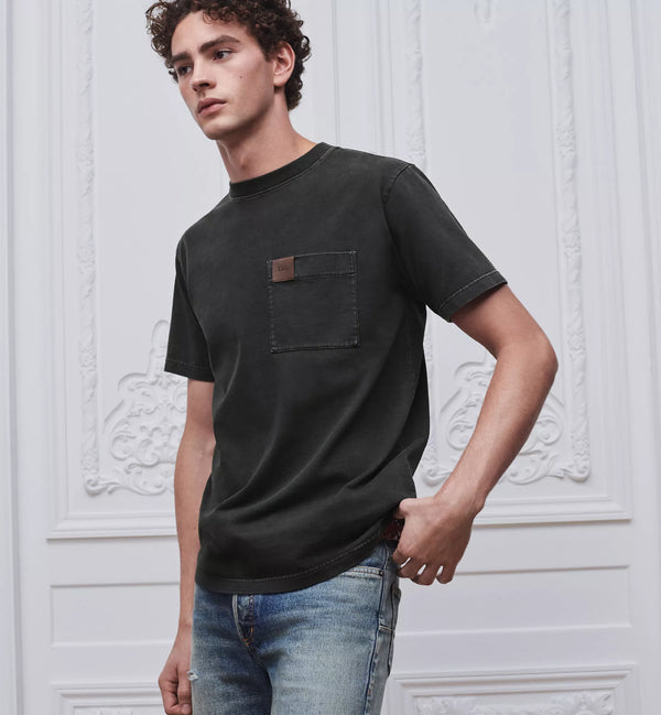Dior Cepli Gri T-Shirt , Rahat Kesim