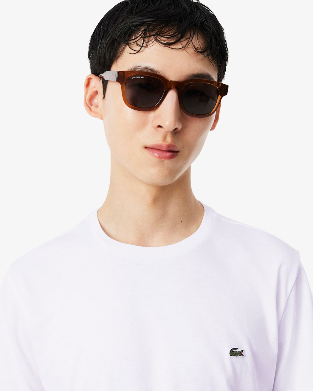 Lacoste Slim Fit Bisiklet Yaka Beyaz T-Shirt