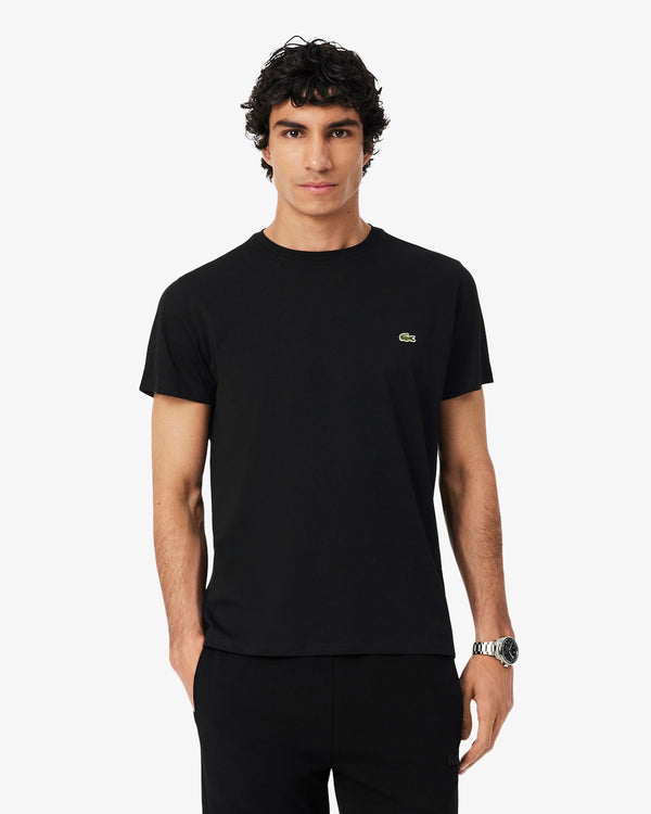 Lacoste Slim Fit Bisiklet Yaka Siyah T-Shirt