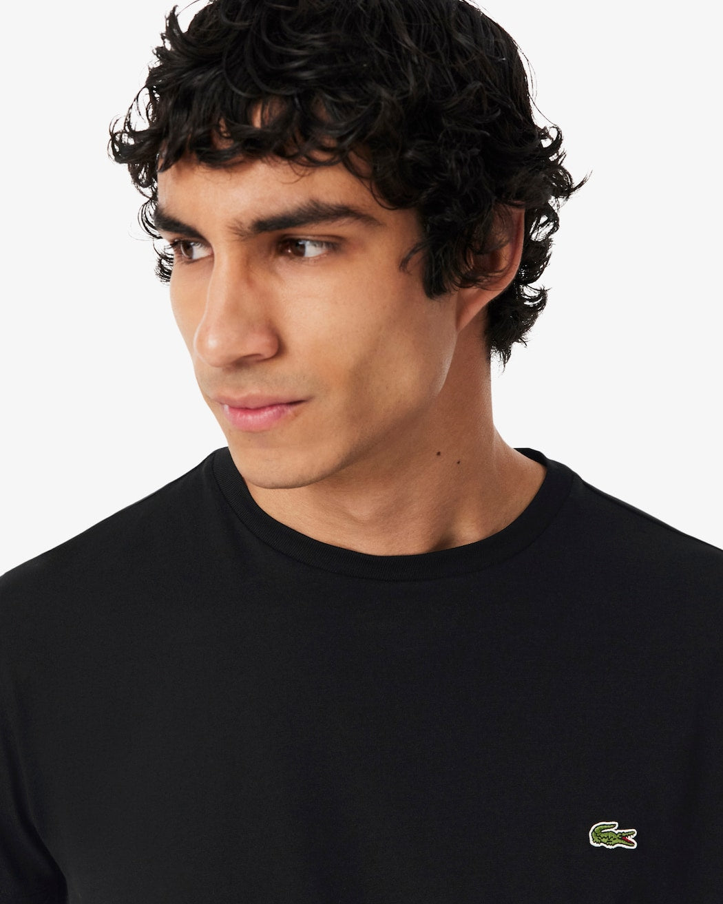 Lacoste Slim Fit Bisiklet Yaka Siyah T-Shirt