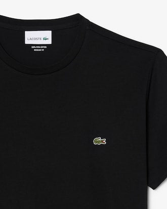 Lacoste Slim Fit Bisiklet Yaka Siyah T-Shirt