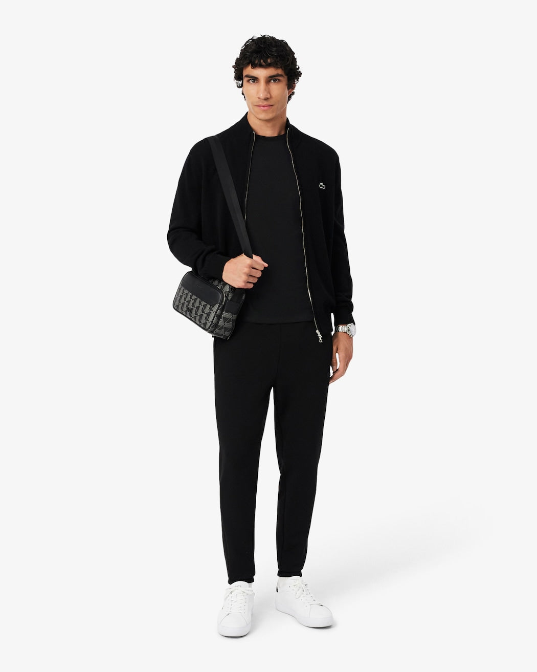 Lacoste Slim Fit Bisiklet Yaka Siyah T-Shirt
