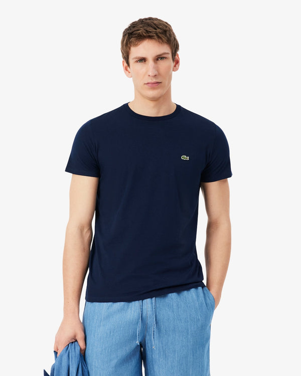 Lacoste Slim Fit Bisiklet Yaka Lacivert T-Shirt