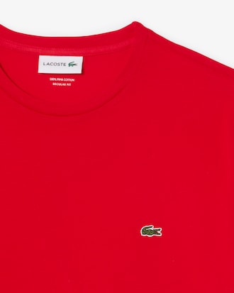 Lacoste Slim Fit Bisiklet Yaka Kırmızı T-Shirt