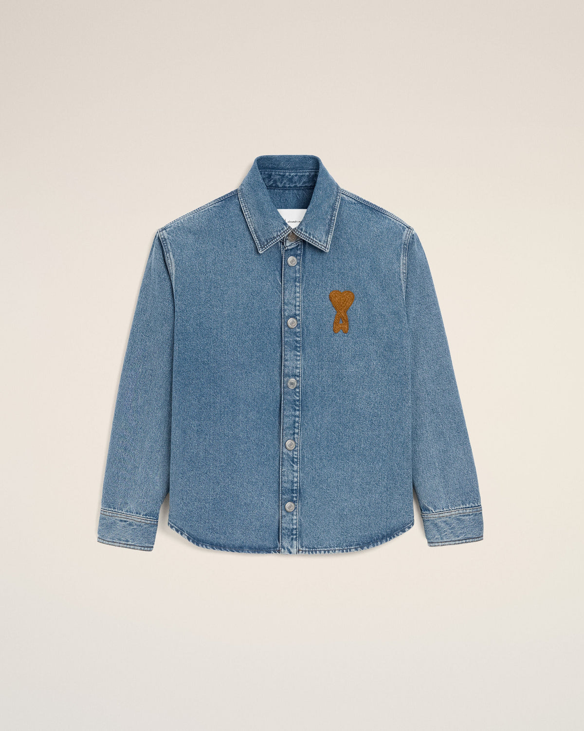 Erkek Ami Paris Mavi Denim Kot Gömlek