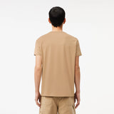 Lacoste Slim Fit Bisiklet Yaka Bej T-Shirt