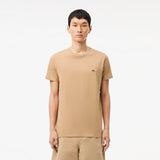 Lacoste Slim Fit Bisiklet Yaka Bej T-Shirt