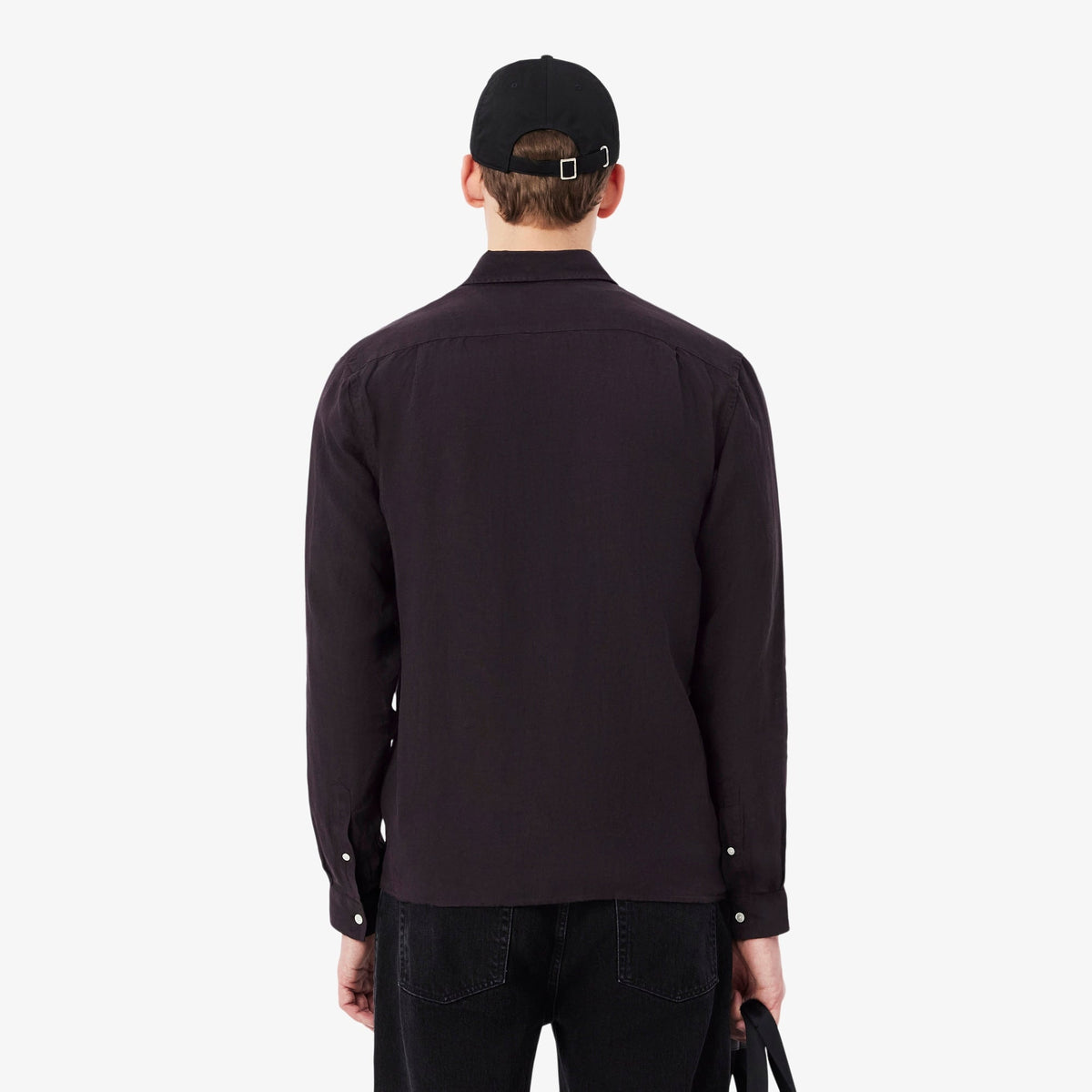 Lacoste Regular Fit Düğmeli Yaka Keten Kahverengi Gömlek