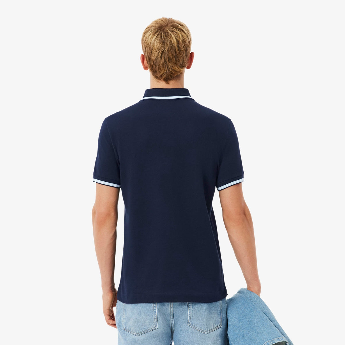 Lacoste Çizgi Detayı L.12.12 Erkek Lacivert Regular Fit Polo T-Shirt