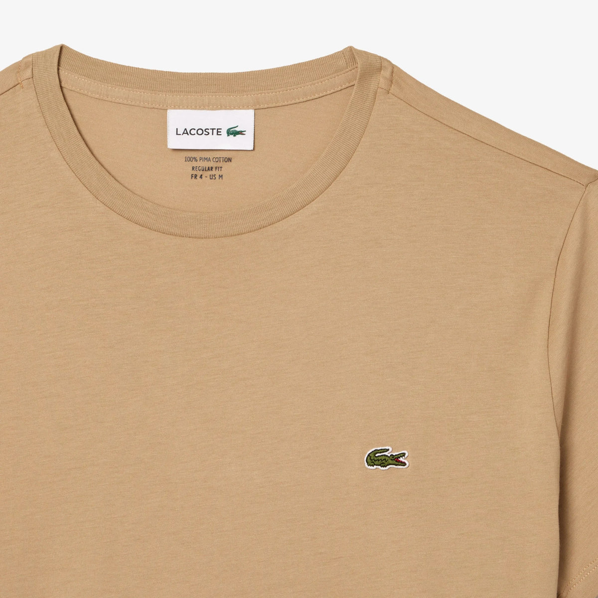 Lacoste Slim Fit Bisiklet Yaka Bej T-Shirt
