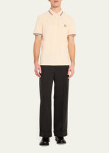 Valentino Regular Fit Polo Yaka Bej T-Shirt