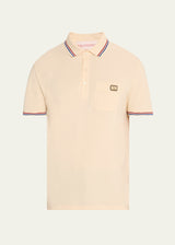 Valentino Regular Fit Polo Yaka Bej T-Shirt