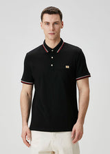 Valentino Regular Fit Polo Yaka Siyah T-Shirt