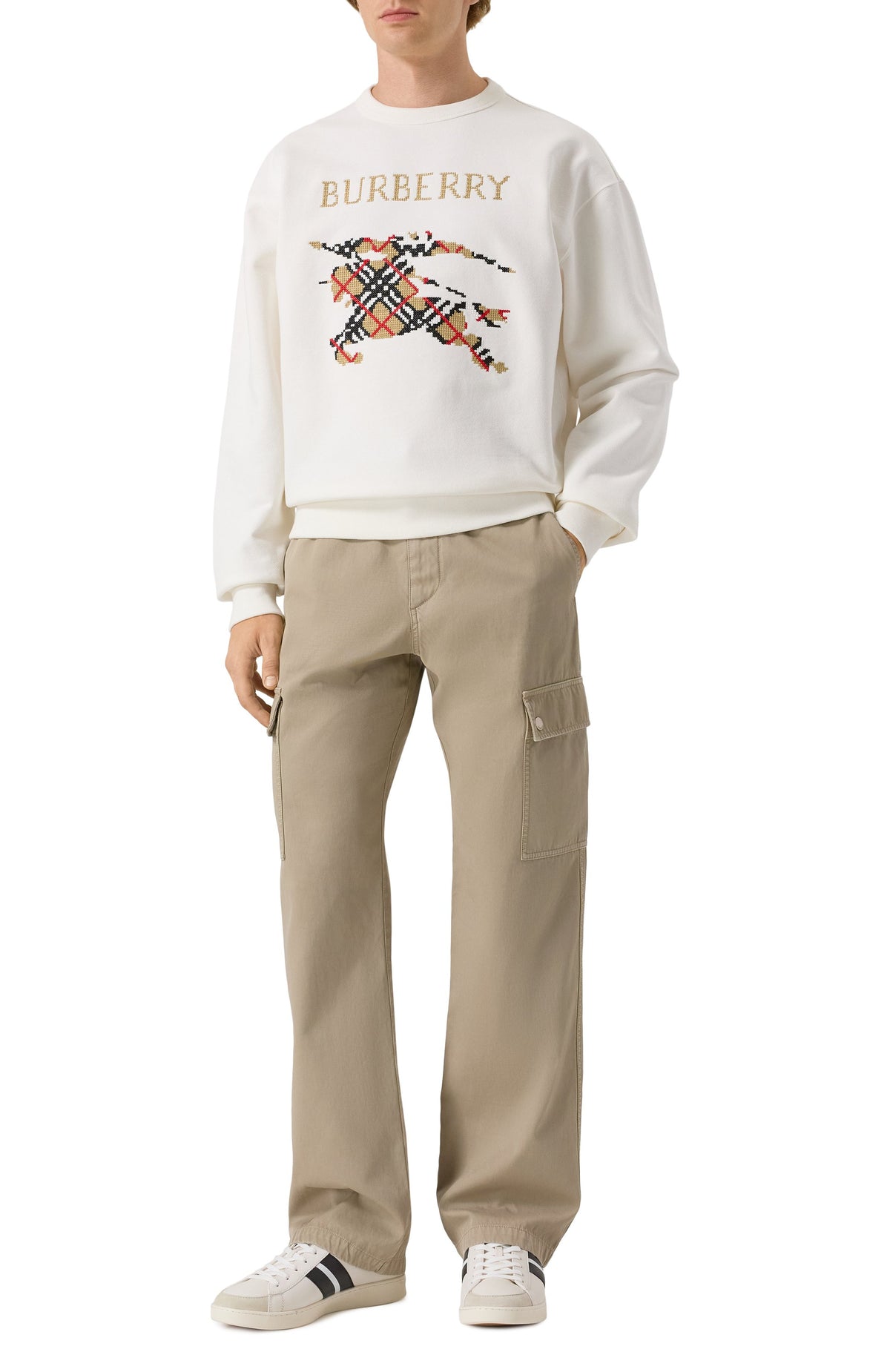 Burberry Logo Beyaz Sweatshirt