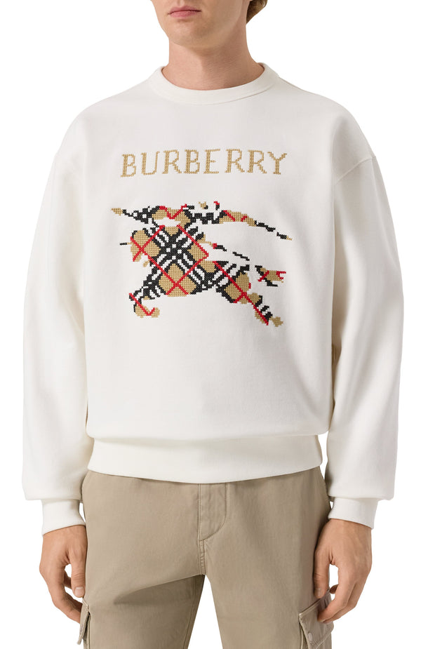 Burberry Logo Beyaz Sweatshirt