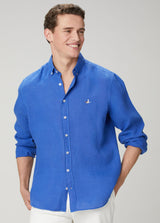Beymen Club Lacivert Comfort Fit Keten Gömlek