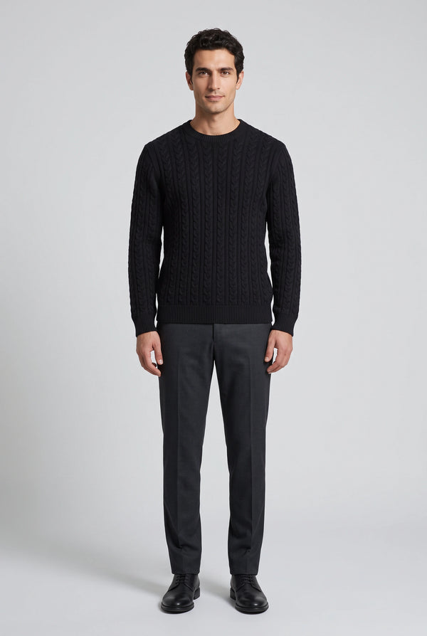 Erkek Loro Piana Örgü Cotton Sweatshirt