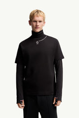 Moncler Logolu Pamuklu Siyah T-Shirt