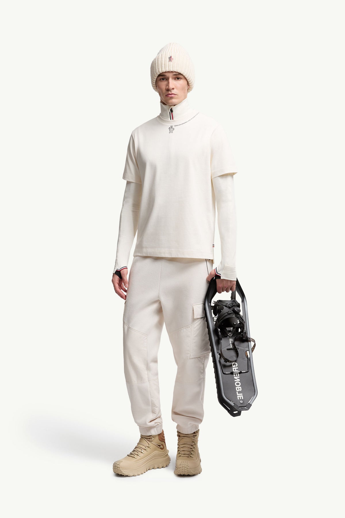 Moncler Logolu Pamuklu Beyaz T-Shirt