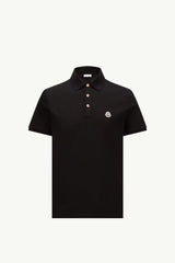 Moncler Siyah Pamuklu Pike Polo T-Shirt