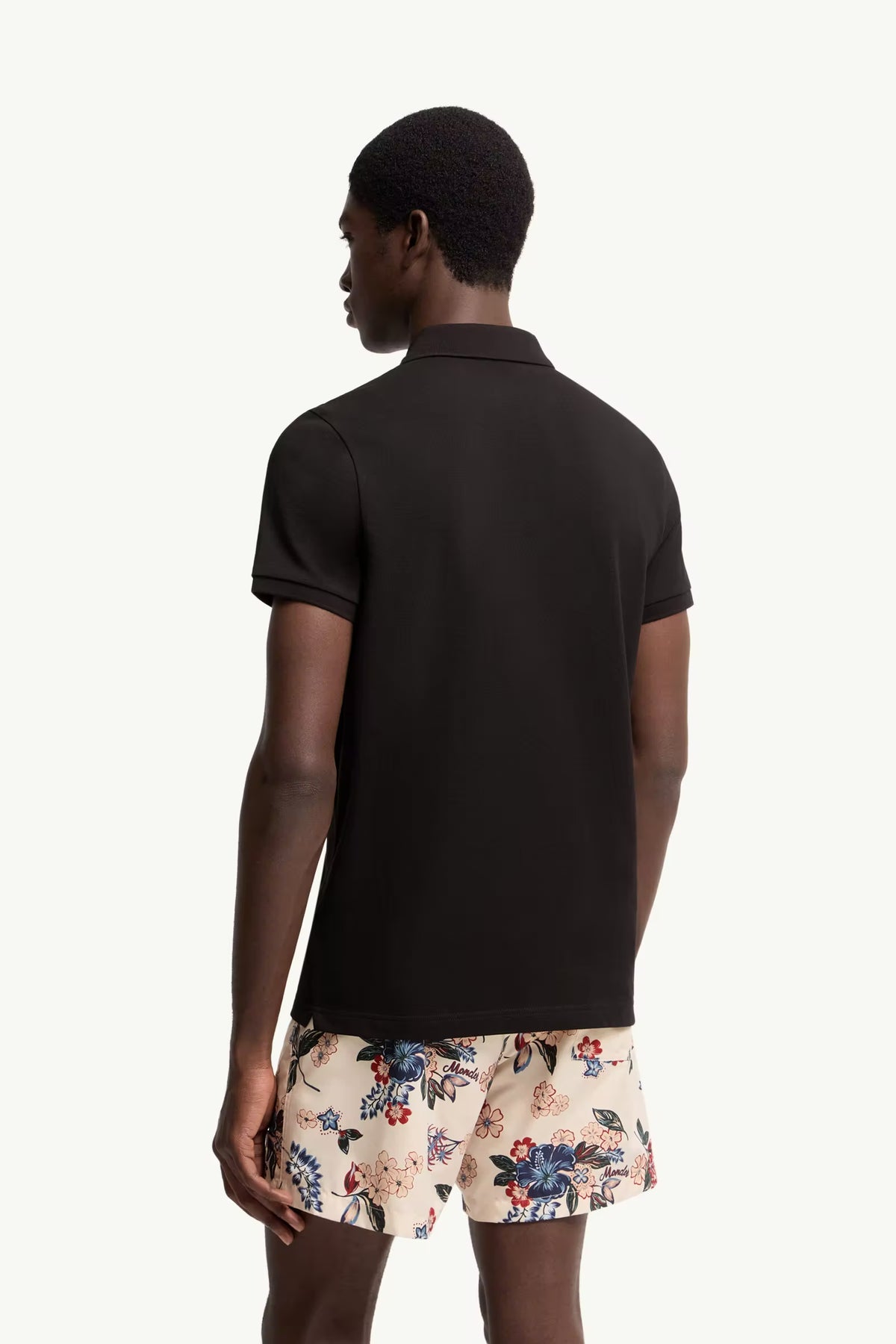 Moncler Siyah Pamuklu Pike Polo T-Shirt