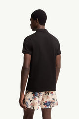 Moncler Siyah Pamuklu Pike Polo T-Shirt