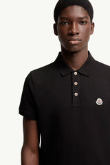 Moncler Siyah Pamuklu Pike Polo T-Shirt