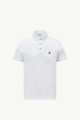 Moncler Beyaz Pamuklu Pike Polo T-Shirt