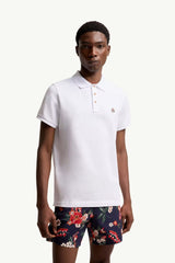 Moncler Beyaz Pamuklu Pike Polo T-Shirt