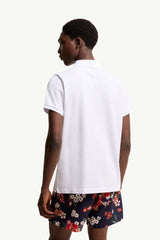 Moncler Beyaz Pamuklu Pike Polo T-Shirt