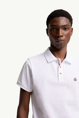 Moncler Beyaz Pamuklu Pike Polo T-Shirt