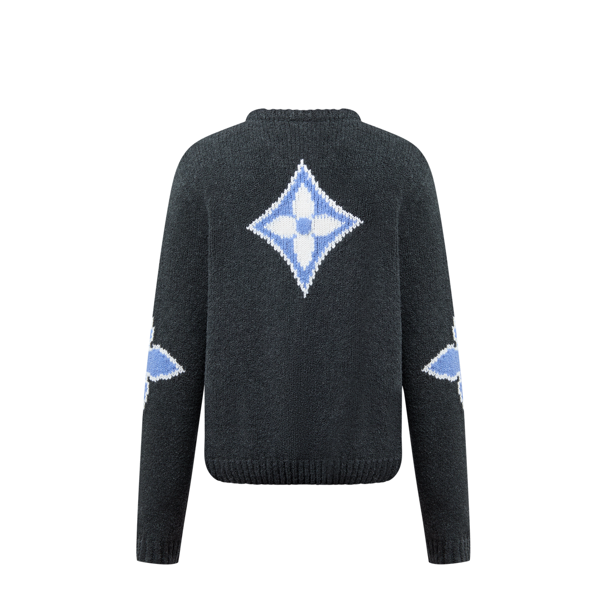 LV Intarsia Bisiklet Yaka Kazak
