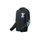 LV Intarsia Bisiklet Yaka Kazak