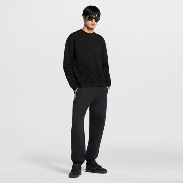 Louis Vuitton Uzun Kollu Kadife Baskılı Gradyan Sweatshirt