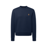 Kadife Baskılı Gradyan Uzun Kollu Bisiklet Yaka Sweatshirt