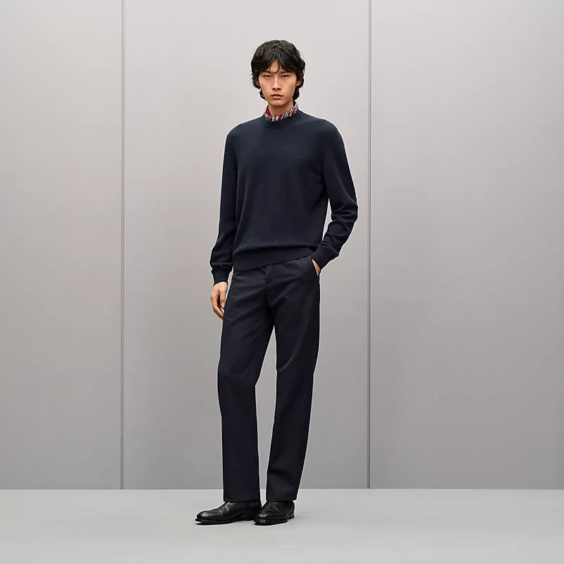 Hermes "Maillon Chaine d'Ancre" Bisiklet Yaka Kaşmir Sweatshirt