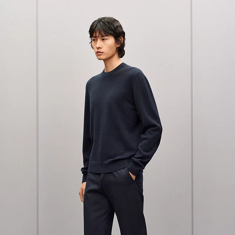 Hermes "Maillon Chaine d'Ancre" Bisiklet Yaka Kaşmir Sweatshirt