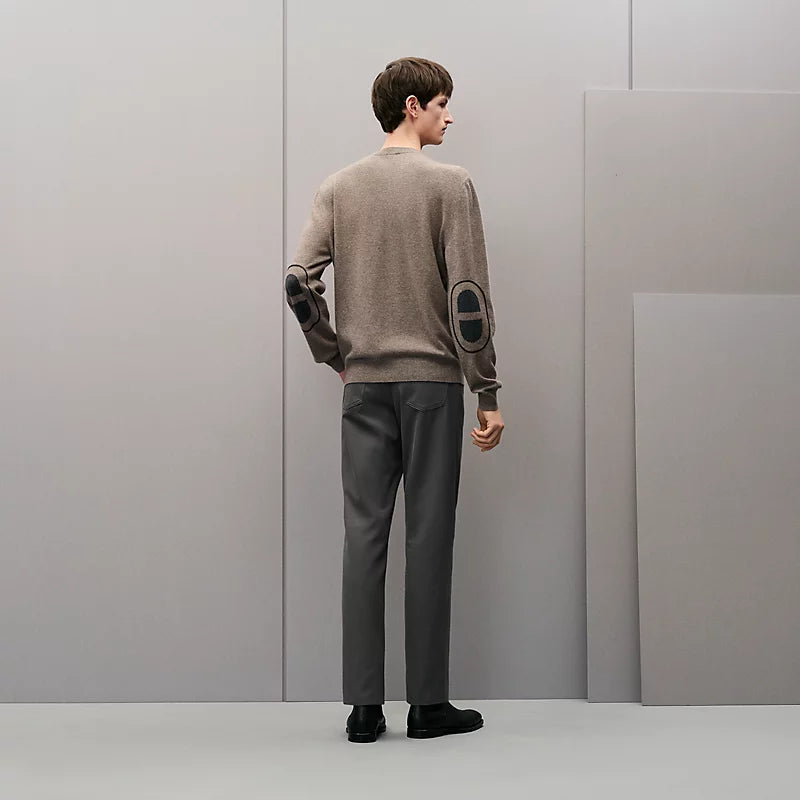 Hermes "Maillon Chaine d'Ancre" Bisiklet Yaka Kaşmir Sweatshirt