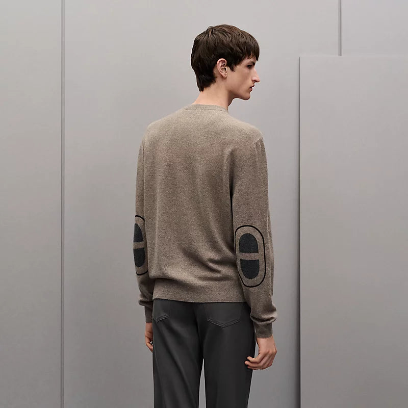 Hermes "Maillon Chaine d'Ancre" Bisiklet Yaka Kaşmir Sweatshirt