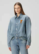 Kadın Ami Paris Mavi Denim Kot Gömlek