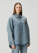 Kadın Ami Paris Mavi Denim Kot Gömlek