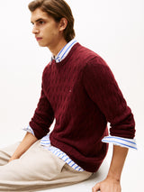 Tommy Hilfiger Erkek Classic Cable Crew Kazak